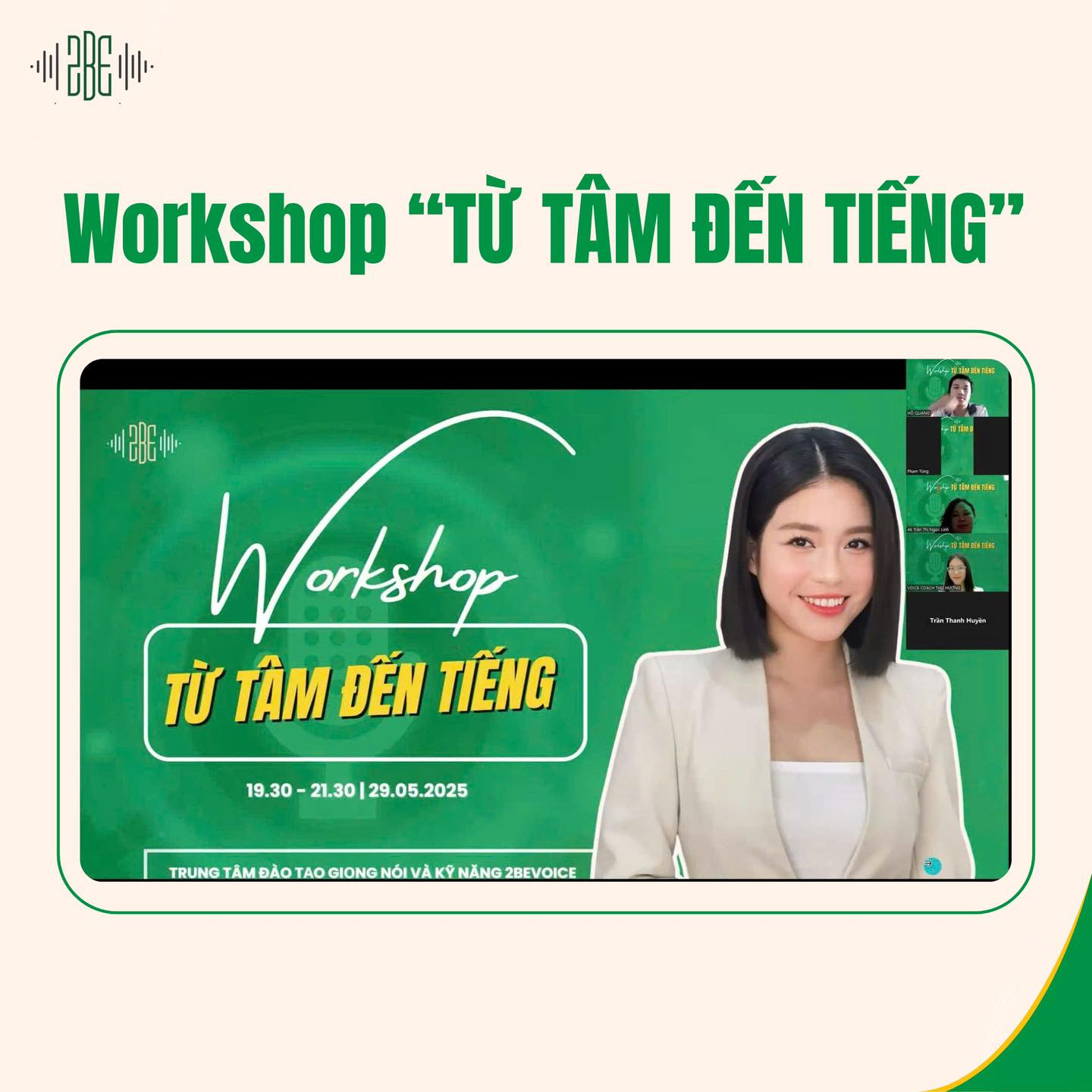 WORKSHOP “TỪ TÂM ĐẾN TIẾNG”: KHÁM PHÁ GIỌNG NÓI CÁ NHÂN VÀ XÂY DỰNG THƯƠNG HIỆU ĐỘC BẢN